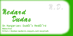 medard dudas business card